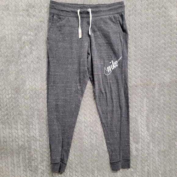Nike Gym Vintage Varsity Slim Fit Pants Pockets AO1928 Women's Small Gray - Picture 1 of 10